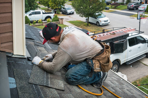 Professional Emergency Roof Repair technician working in Juliustown, NJ